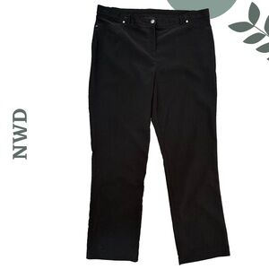 NWD Plus Black Pants Pockets Belt Loops Stretchy - Size 1X